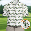 Funny Toucan Golf Pose White And Green Golf Tops For Men, Polo Shirts For Men, Golf Shirts For Men