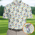 Funny Easter Bunny Golf And Beer Golf Shirts For Men, Men's Funny Golf Shirts, Polo Shirts For Men