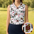 Playing Cards Poker Pattern Hawaiian Golf Shirt, Golf Polo For Women, Women’s Golf Apparel