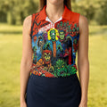I Remember Halloween Classic Monster Golf Polo Shirt, Women's Golf Polo, Ladies Golf Shirts