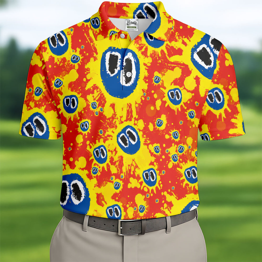 Funny Sun Vintage Rock Hawaiian Golf Shirt, Hot Color Men's Golf Shirt, Polo Shirts For Men