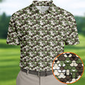 Adult Humor Camouflage Men's Golf Shirt, Funny Naughty Polo, Polo Shirts For Men