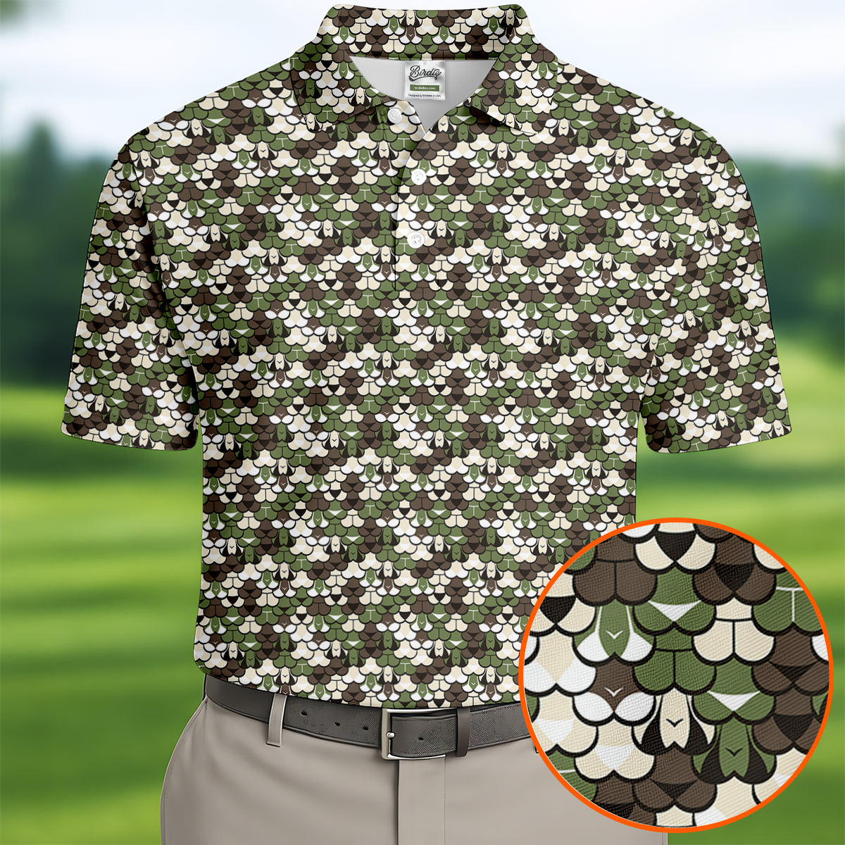 Adult Humor Camouflage Men's Golf Shirt, Funny Naughty Polo, Polo Shirts For Men