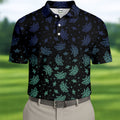 Celestial Moth Hawaiian Golf Shirt, Retro Golf Shirt, Halloween Golf Shirt, Polo Shirts For Men