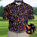 Funny Dirty Black And Purple Halloween Golf Shirt, Fun Golf Shirts For Men, Cool Golf Gift, Halloween Gift