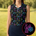 Funny Adult Cruise Vacation Pattern Polo Shirt, Womens Golf Tops, Printed Golf Shirt