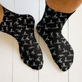 Funny Skeleton Black Men Golf Socks, Best Socks For Men, Fun Socks, Christmas Golf Gift
