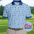 Fore Right Cold As Slice Golf And Beer Golf Shirts For Men, Polo Shirts For Men, Golfing Apparel