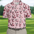 Cute Piglets Wearing Sunglasses Hawaiian Golf Polo, Golf Tops For Men, Funny Golf Shirt, Golfing Apparel