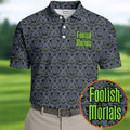 Foolish Mortals Haunted Halloween Polo Shirt, Printed Golf Shirts, Golf Apparel For Men