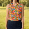Rainbow Floral LGBT Support Hawaiian Golf Shirt, Retro Golf Shirt, Women's Golf Tops
