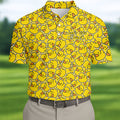 I Don't Give A Duck Yellow Rubber Duck Hawaiian Golf Shirt, Men's Funny Golf Shirts