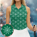 Dirty Funny Adult Humor Snowflakes Green Golf Shirt, Fun Women's Golf Shirts, Christmas Golf Shirt, Ladies Golf Shirts