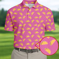 The Pink Taco Seamless Pattern Golf Tops For Men, Polo Shirts For Men, Golf Shirts For Men