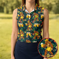 Funny Sasquatch Holding Beer Mugs Hawaiian Golf Polo, Golf Tops For Women, Golfing Apparel