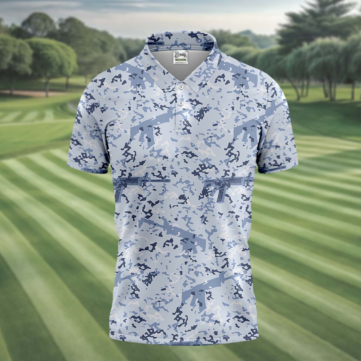 Camouflage Golf Polo, Golfing Apparel, Mens Golf Gift, Camouflage Golf Shirts