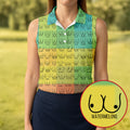 Watermelons Funny Boob Pattern Golf Polo Shirt, Women's Golf Tops, Printed Golf Shirt