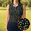 Colored Condoms Funny Style Black Golf Shirt, Women's Golf Tops, Valentines Golf Gift, Golf Gift For Ladies