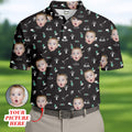 Custom Face Golf Shirt, Funny Golf Polo Shirt, Golf Gift For Dad, Christmas Golf Gift