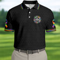 All Cancer Matters Multicolor Ribbon Golf Polo Shirt, Mens Golf Shirts, Polo Shirts For Men