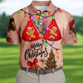 Merry Gingerbread Bra Christmas Golf Shirt, Mens Golf Shirts, Polo Shirts For Men