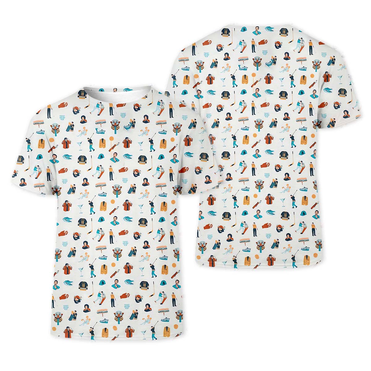Adventure Icons Golf Polo Shirt, Golf Gifts For Men, Golf Gift Ideas