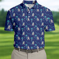 Funny Raccoon Tropical Golf Pattern Polo Shirt, Men's Golf Shirt, Golf Apparel For Men