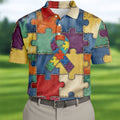 Men's Autism Awareness Print Short Sleeves t-shirt, Autism Awareness Shirt, Autistic Gifts For Adults