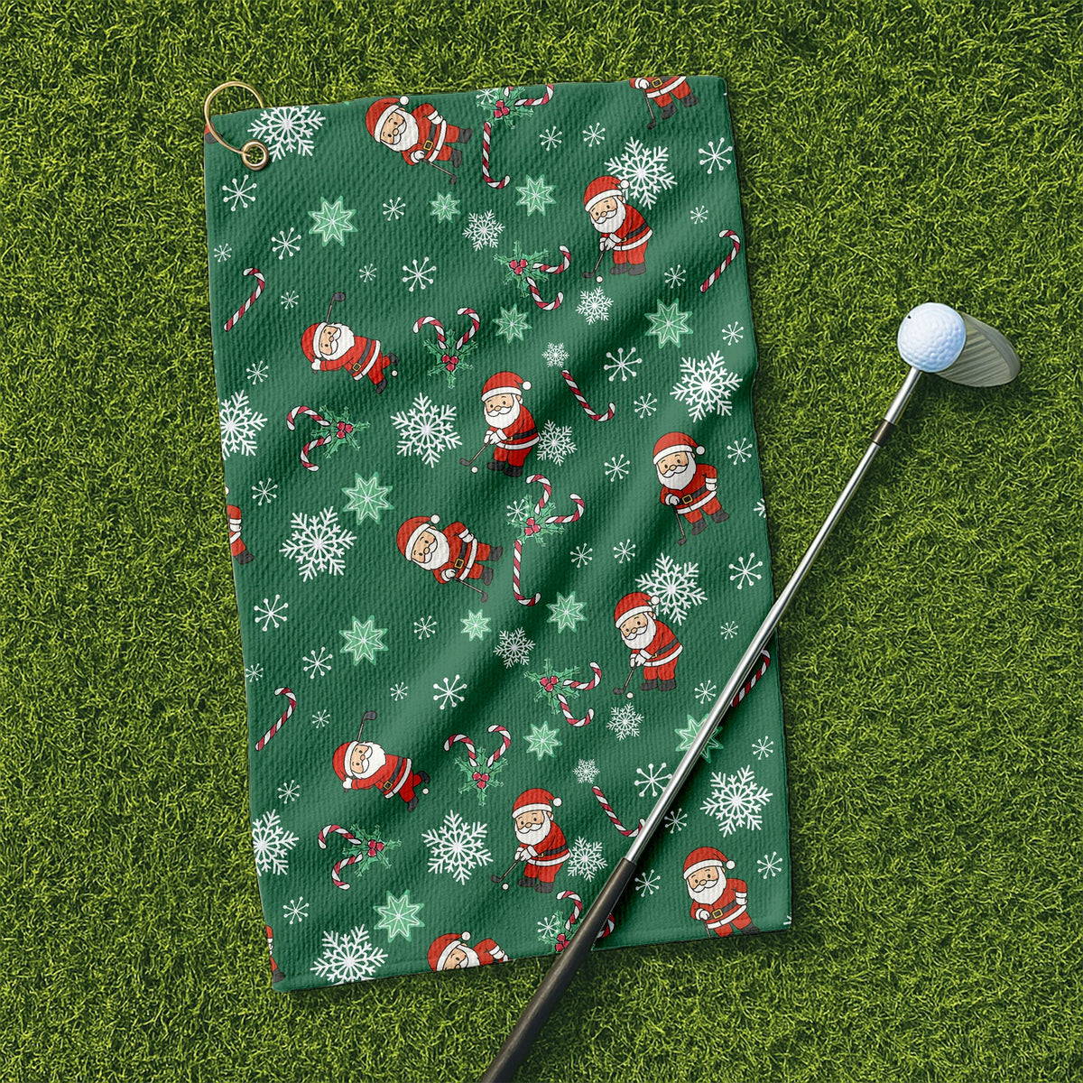 Hood Crew Merry Christmas Funny Print Golf Towels, Christmas Golf Gift, Gifts For Golf Lovers