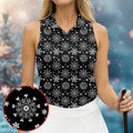 Dirty Funny Adult Humor Snowflakes Black Golf Shirt, Fun Women's Golf Shirts, Christmas Golf Shirt, Ladies Golf Shirts