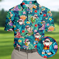 Funny Hula Santa Christmas Golf Shirt, Men's Golf Shirt, Hawaiian Golf Shirt, Printed Golf Shirts