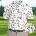 Naughty Position Stick Figure Couple White Golf Shirt, Golfer Valentines Gift, Fun Golf Shirts For Men