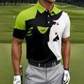 Green & White Witch Faces Halloween Golf Polo Shirt, Golf Apparel, Mens Golf Shirt