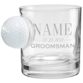 Personalized Groomsmen Golf Ball Glasses, Golf Whiskey Glass Set, Golf Gifts For Dad