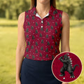 Funny Giant Monster Golf Pattern Polo Shirt, Womens Golf Tops, Ladies Golf Shirts