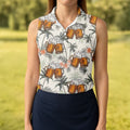 Tropical Palm Trees and Frosty Beer Mug Hawaiian Golf Polo, Golf Tops For Women, Golfing Apparel