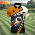 Custom Golf Ball Men's Golf Polo Shirt, Golfing Apparel, Golf Gifts For Men