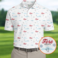 Fore Right Men's Funny Golf Shirts, Golf And Beer Polo Shirts For Men, Golf Shirts For Men
