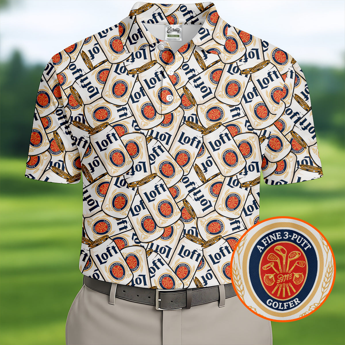 Loft A Fine 3 Putt Golfer Golf And Beer Fun Golf Shirt, Golf Tops For Men, Golf Shirts For Men