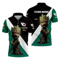 Angry BabyGroot Custom Golf Polo Shirt, Gift For Golfers, Golf Gift Ideas