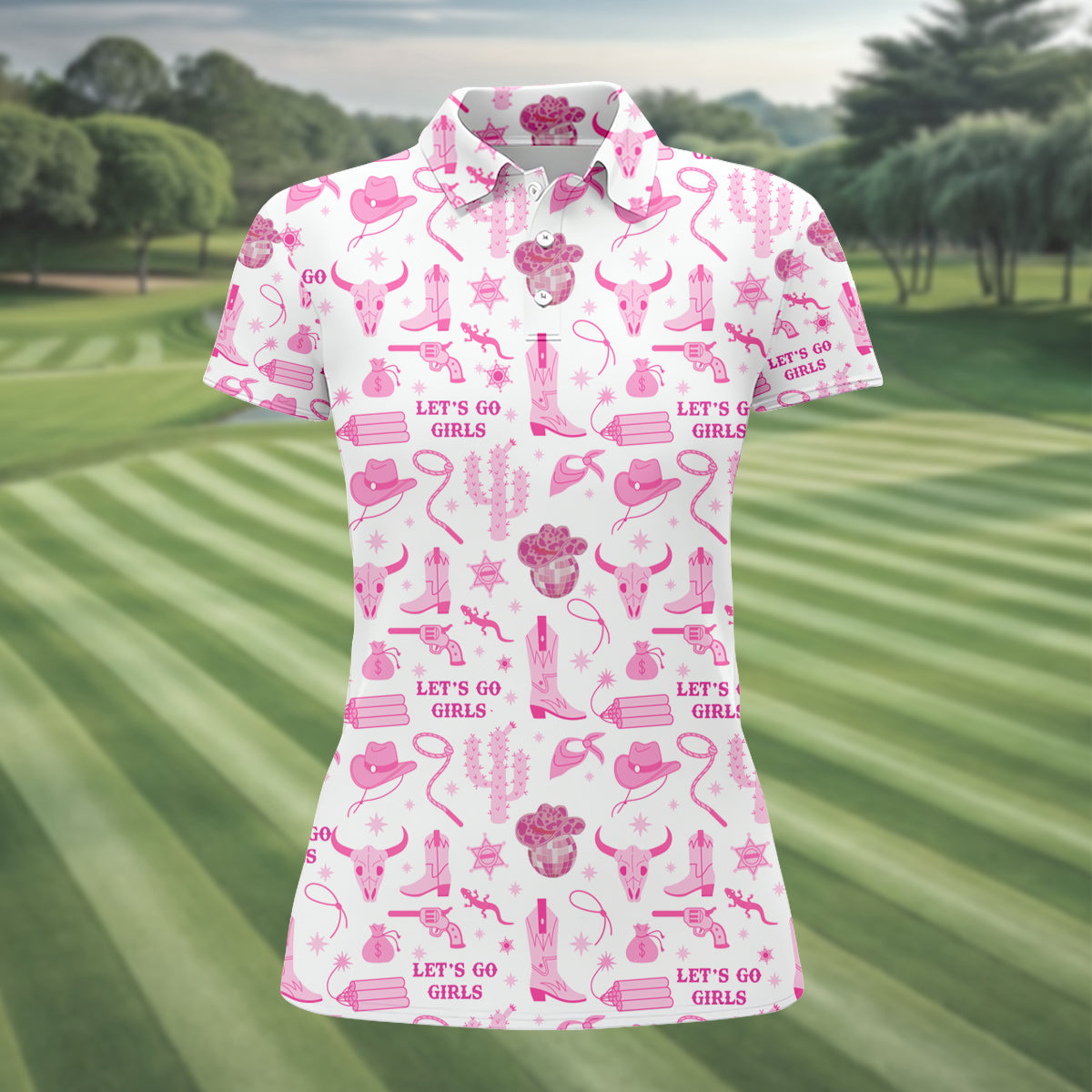 Let's Go Girls Funny Womens Golf Polo Shirt, Custom Ladies Golf Shirt