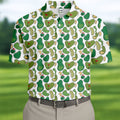 Mini Golf Course Seamless Pattern Men's Golf Polo Shirts, Performance Golf Polos, Golf Shirts For Men