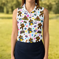 Bigfoot Party Memphis Pattern Retro Golf Shirt, Hawaiian Golf Shirt, Golf Shirt For Women