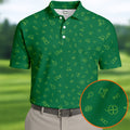 Golf And Beer Lucky Four Leaf Clover St Patrick's Day Green Golf Tops For Men, Golf Gift For Men