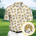 Cute Opossum Seamless Pattern Golf Tops For Men, Cute Golf Outfit, Polo Shirts For Men