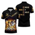 Golf And Beer Custom Men's Golf Polo Shirt, Funny Golf Apparel, Fun Golf Shirts For Men