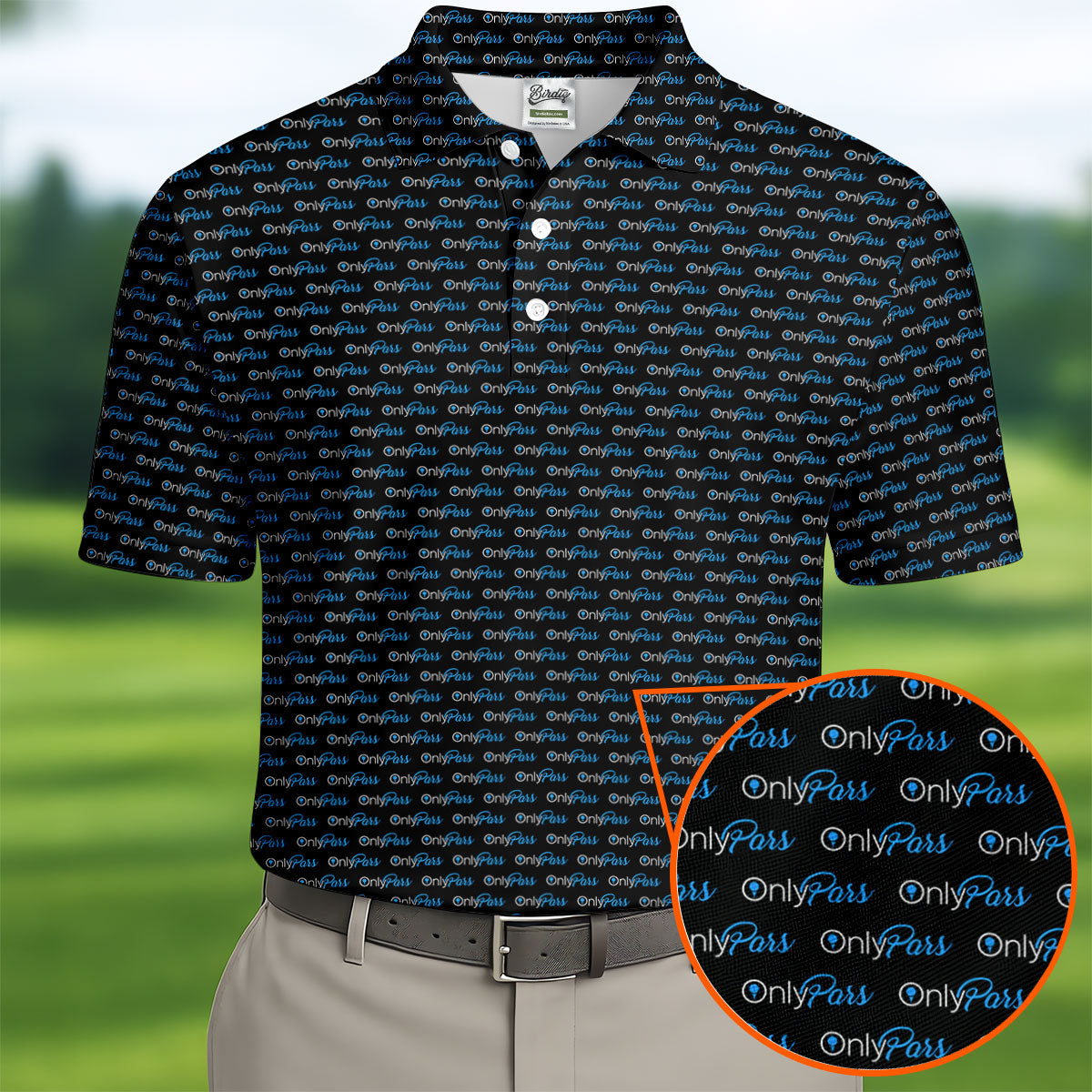 OnlyPars All Over Print Golf Shirt, Funny Golfer Humor Design, Golf Shirts For Men