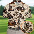 Jimothy Raccoon Costume Halloween Golf Polo Shirt, Golf Clothing, Mens Golf Shirt