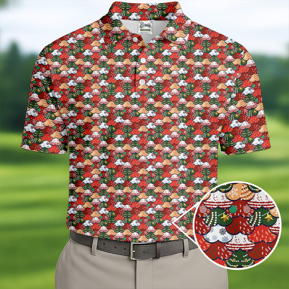 Fun Christmas Colorful Shirts For Men, Naughty Christmas Golf Shirt, Polo Shirts For Men, Golfing Apparel