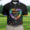 Cancer Sucks In Every Colour Awareness Ribbon Golf Polo Shirt, Mens Golf Apparel